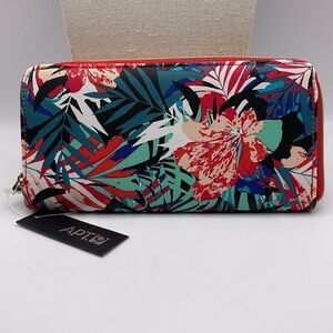 NWT Apt.9 Tropical Floral Clutch Wallet